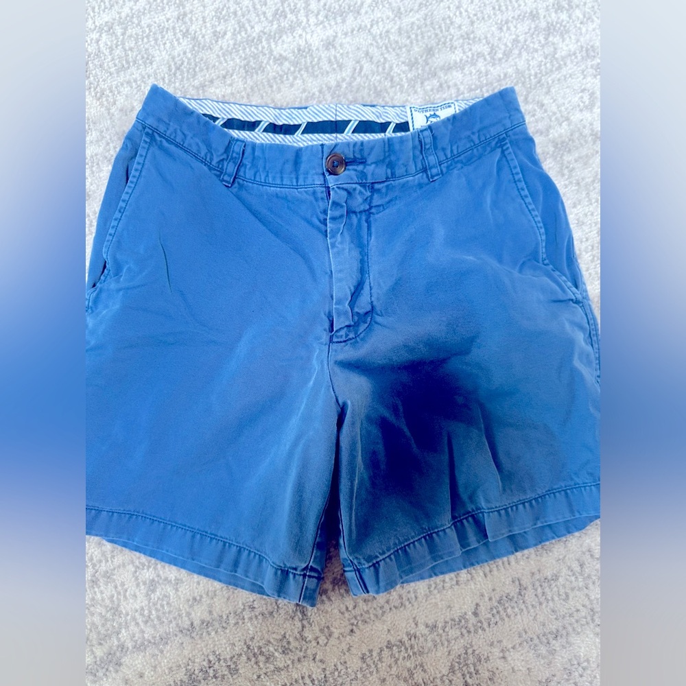 Southern Tide Classic Blue Flat Front Shorts